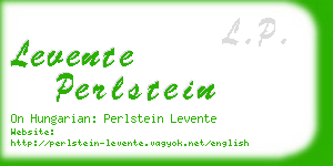 levente perlstein business card